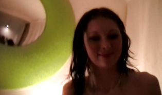 Staggering brunette Kattie Gold with large natural tits needs a dick to satisfy her needs